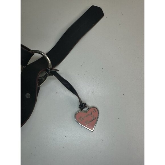 DAMAGED For parts - DOONEY & BOURKE Beige Black Circle Hobo Purse Shoulder L - Picture 9 of 14